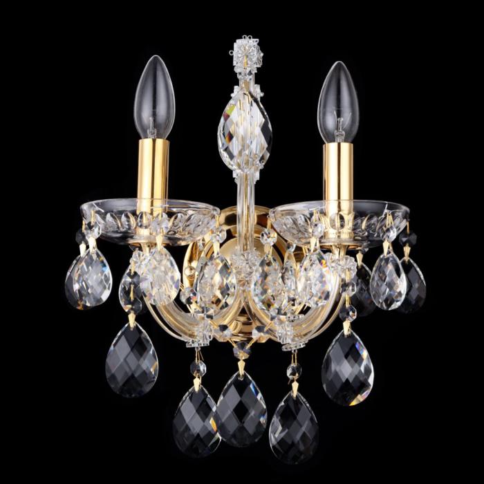 Бра Crystal Lux ISABEL AP2 GOLD/TRANSPARENT бра crystal lux lirica ap2 chrome gold transparent