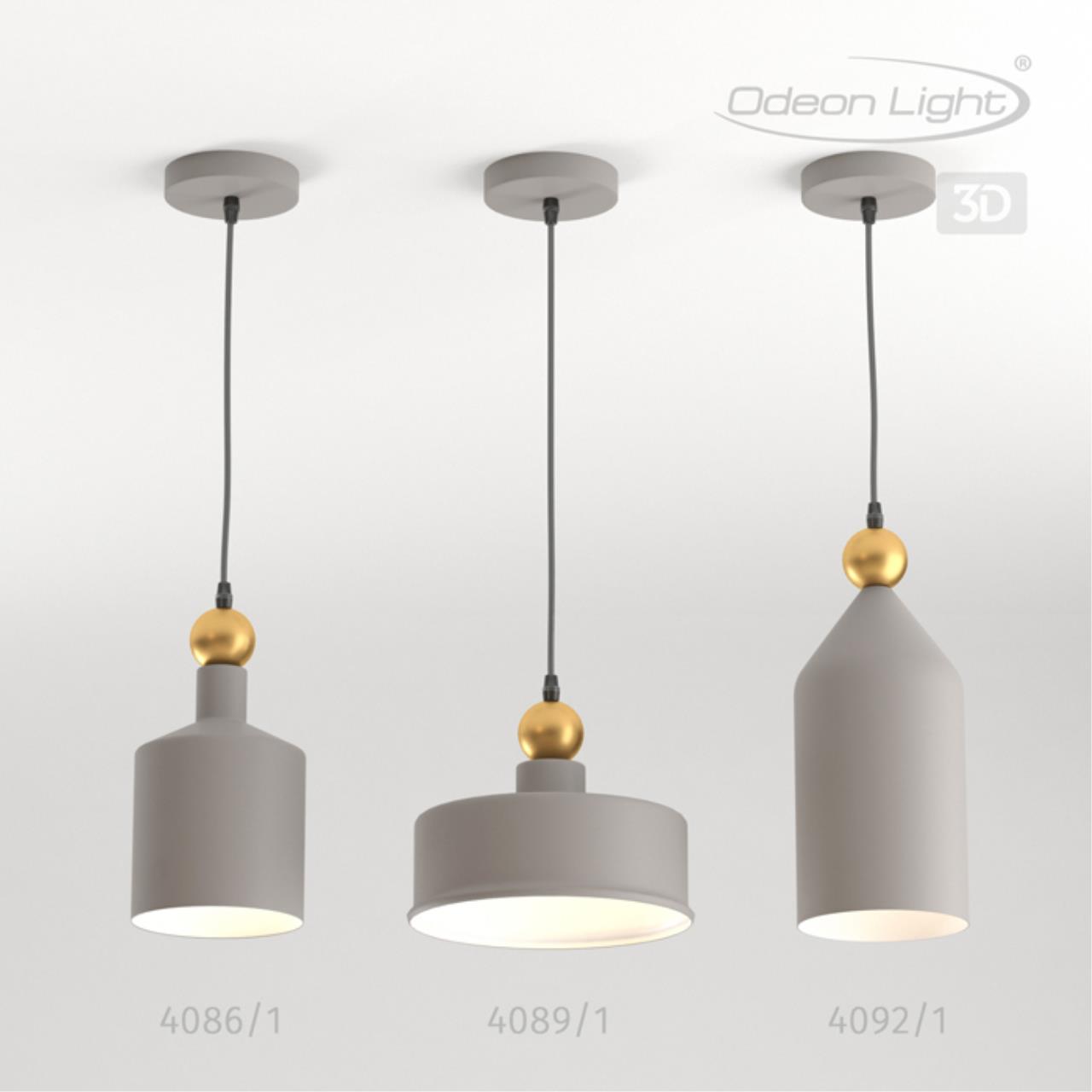 Светильник Odeon Light Bolli 4086/1, цвет серый 4086/1 - фото 4