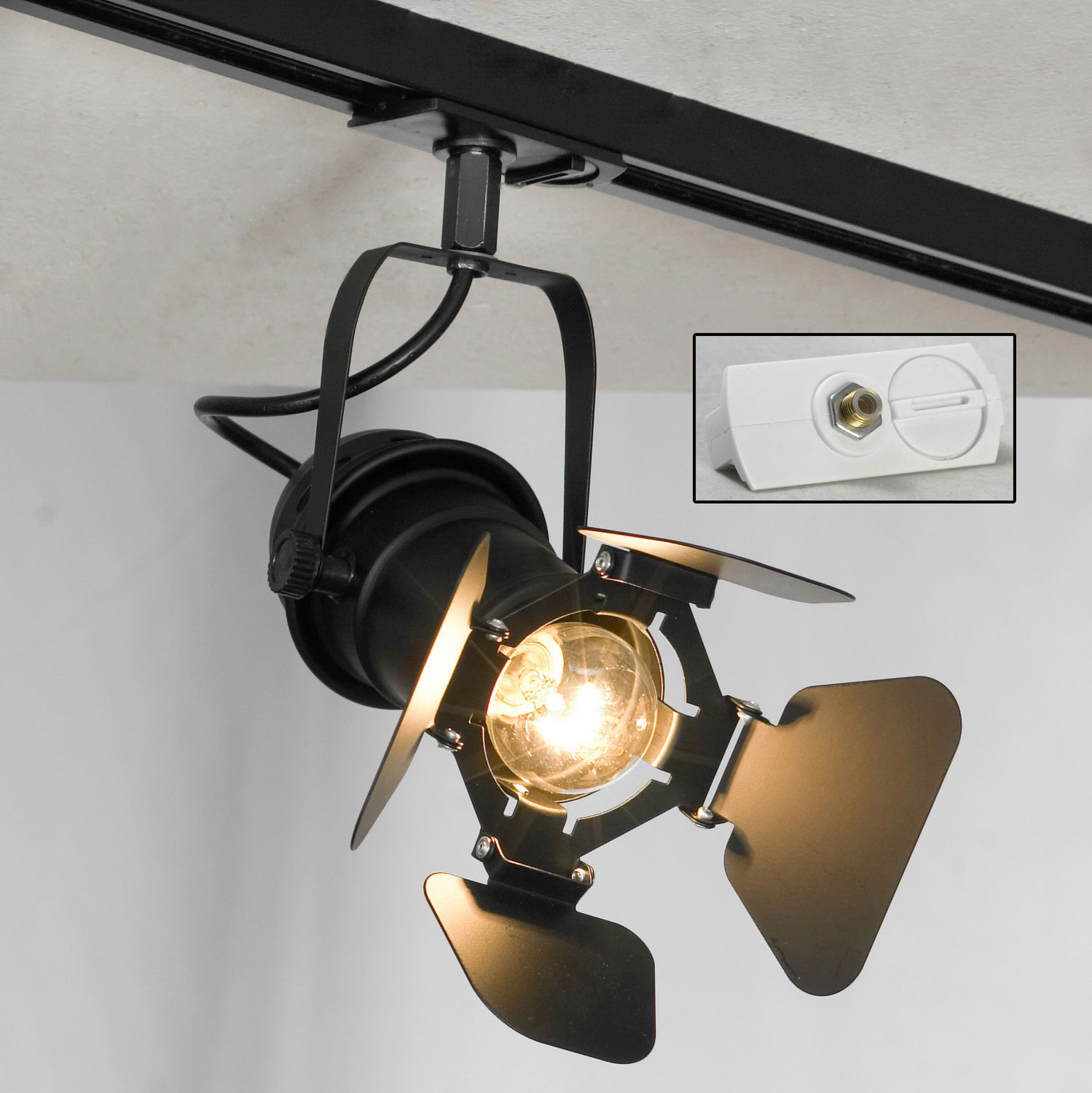 Трековый светильник Lussole THORNTON LSP-9838-TAW, цвет черный - фото 1