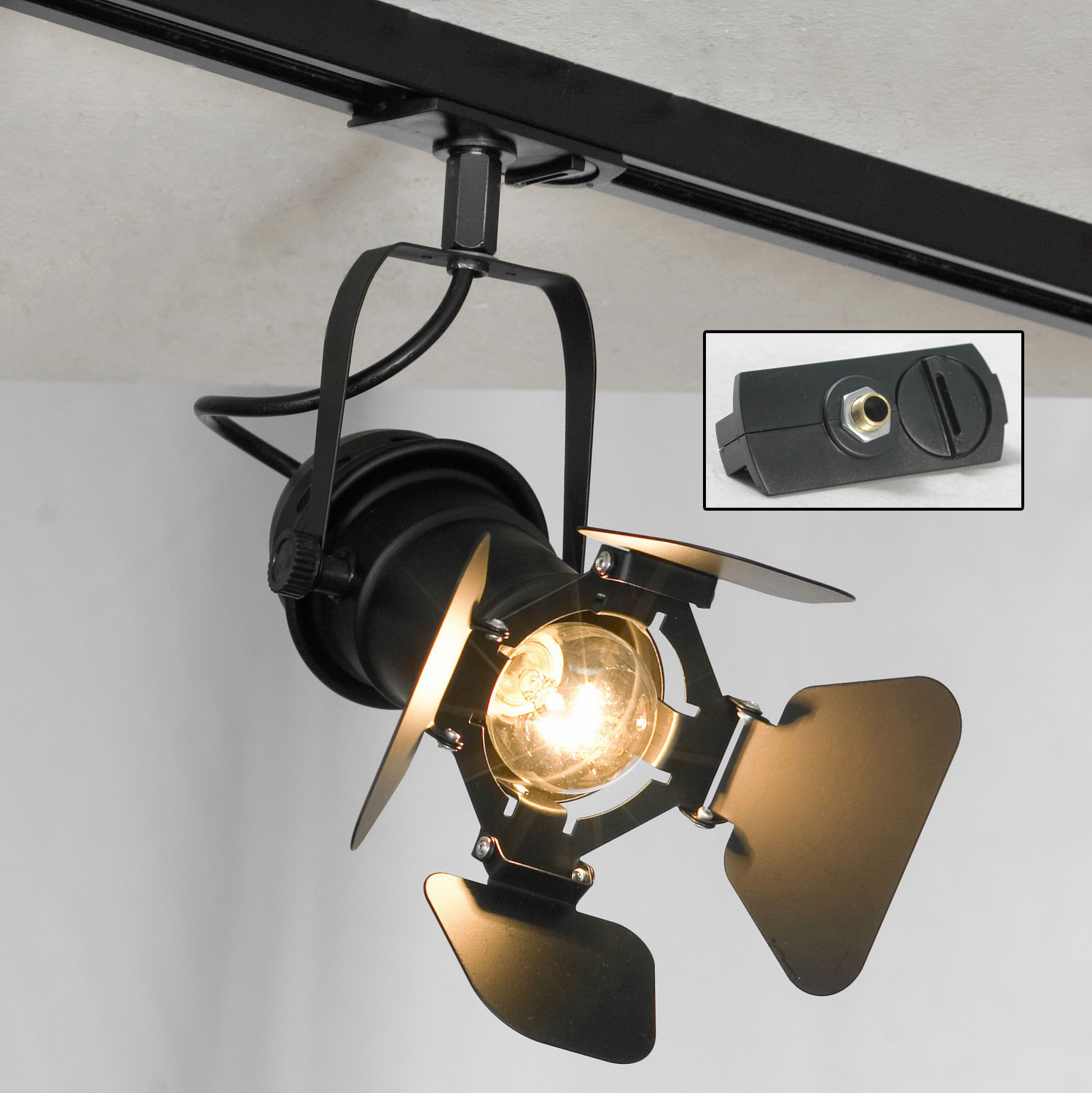 Трековый светильник Lussole THORNTON LSP-9838-TAB, цвет черный - фото 1