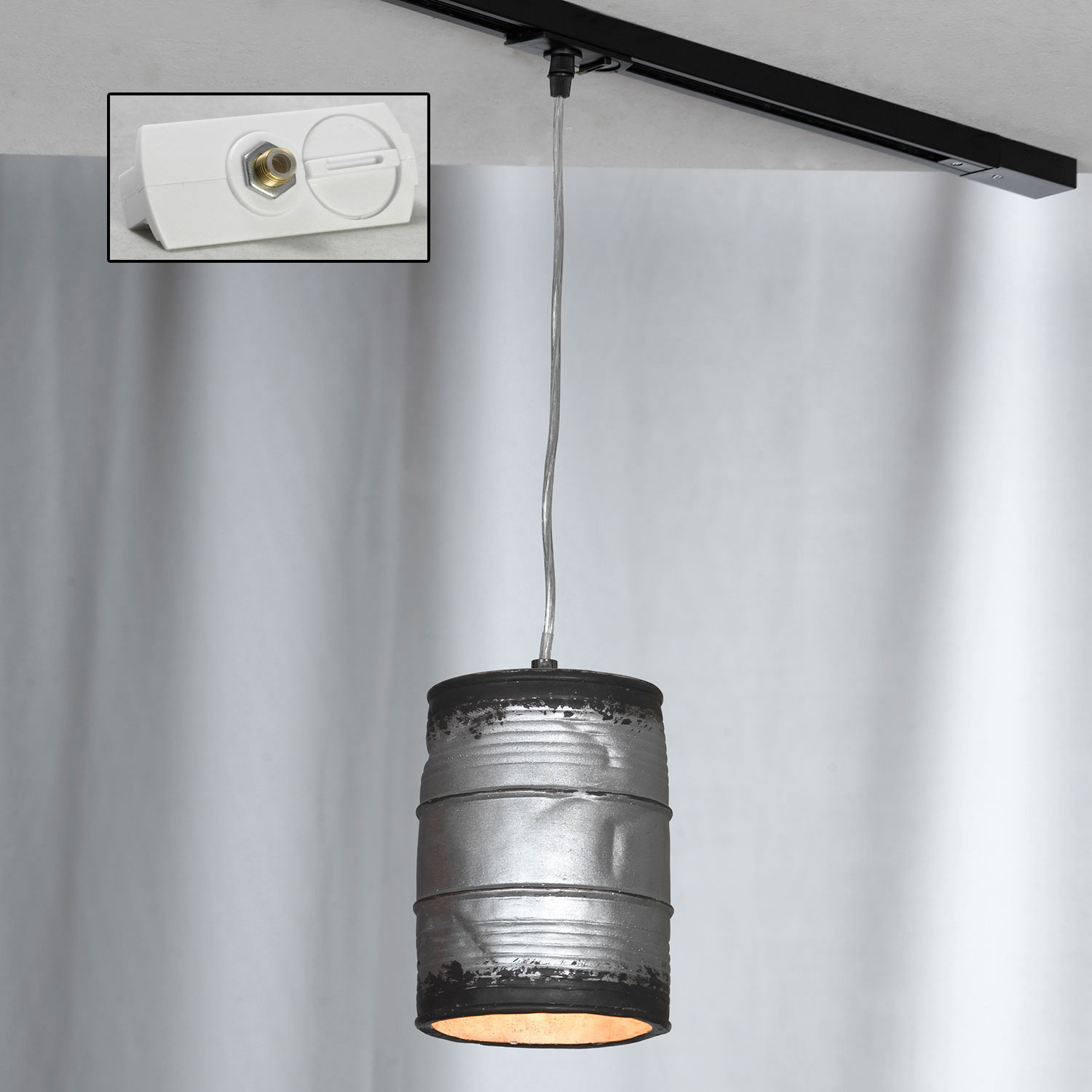Трековый светильник Lussole Loft LSP-9526-TAW, цвет серый - фото 1