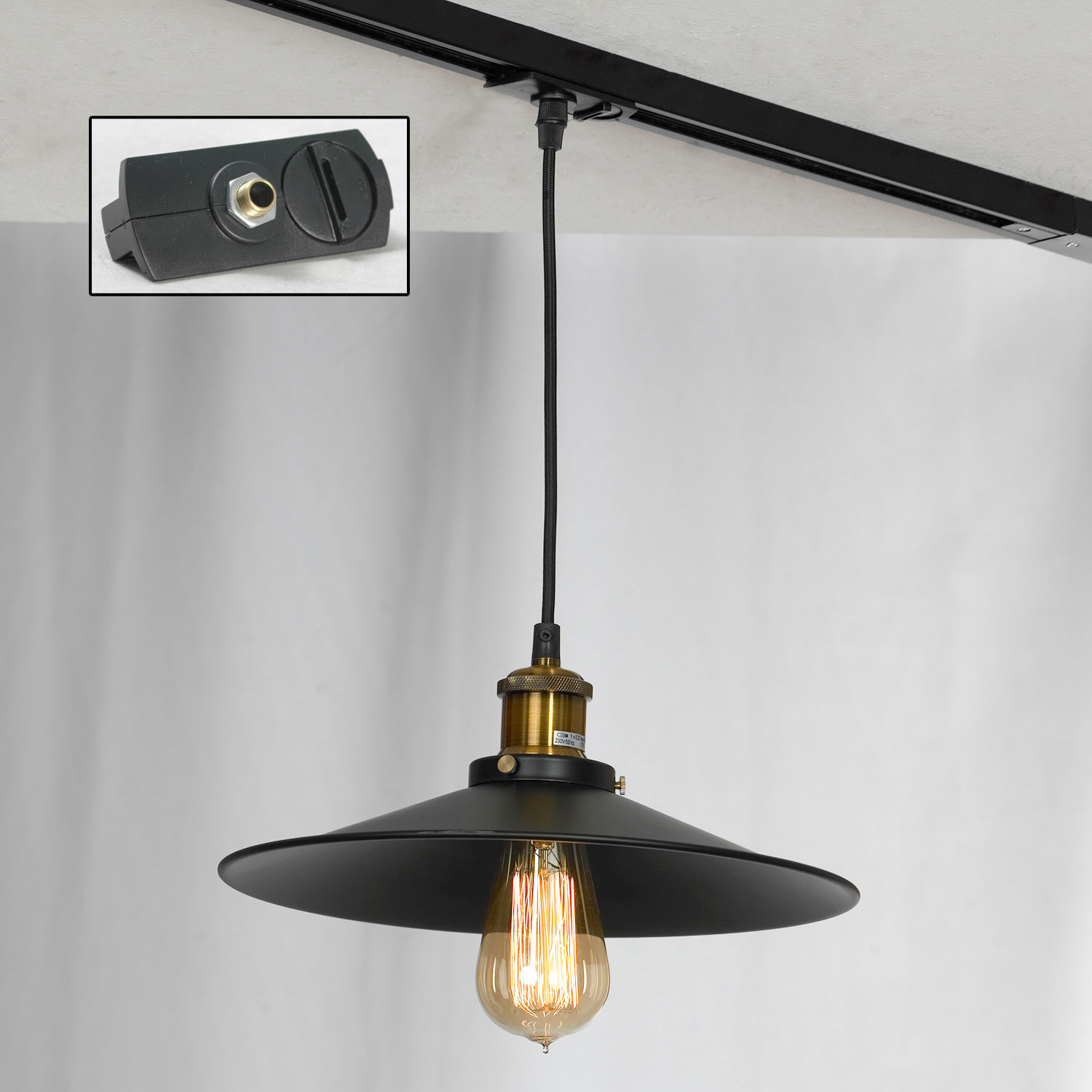 Трековый светильник Lussole Loft LSP-9601-TAB, цвет черный - фото 1