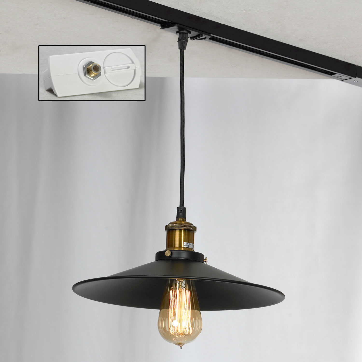 Трековый светильник Lussole Loft LSP-9601-TAW, цвет черный - фото 1