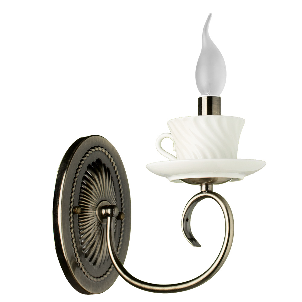 Бра Arte Lamp Teapot A6380AP-1AB, цвет белый - фото 1