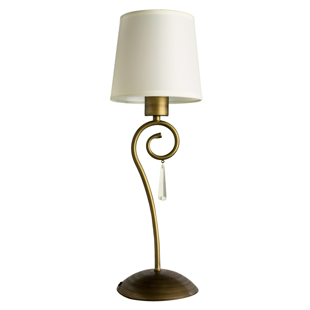 Настольная лампа Arte Lamp CAROLINA A9239LT-1BR, цвет белый