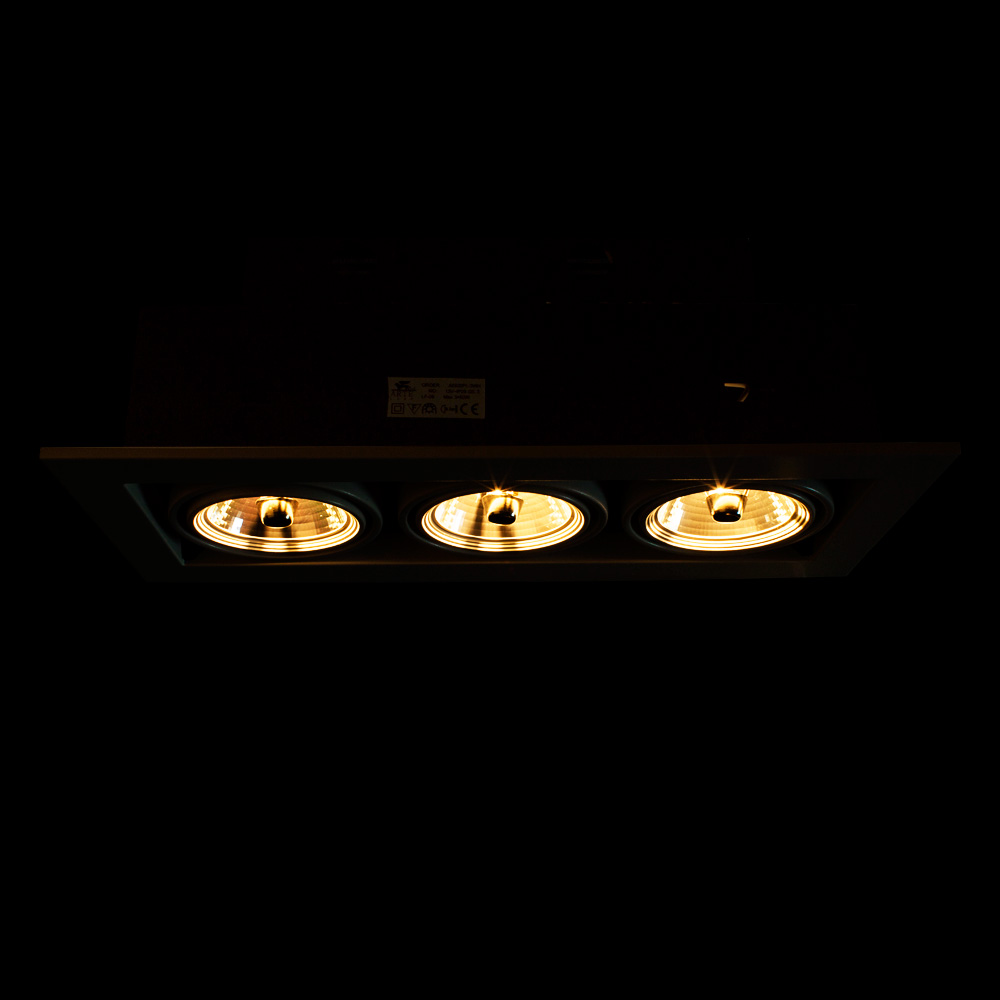 Встраиваемый Светильник Arte Lamp Cardani Medio A5930PL-3WH, цвет белый - фото 3