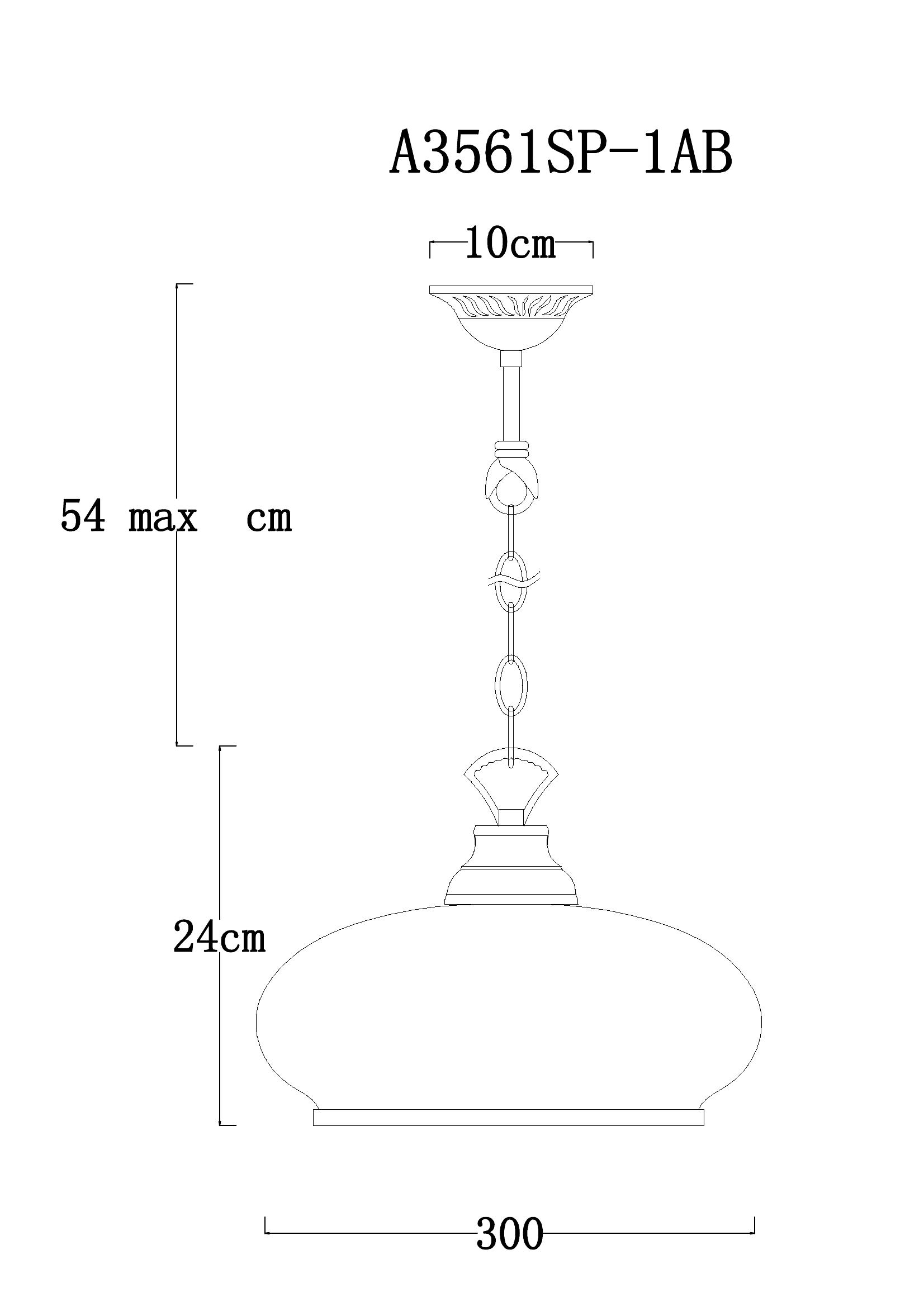Светильник Arte Lamp ARMSTRONG A3561SP-1AB, цвет белый - фото 3