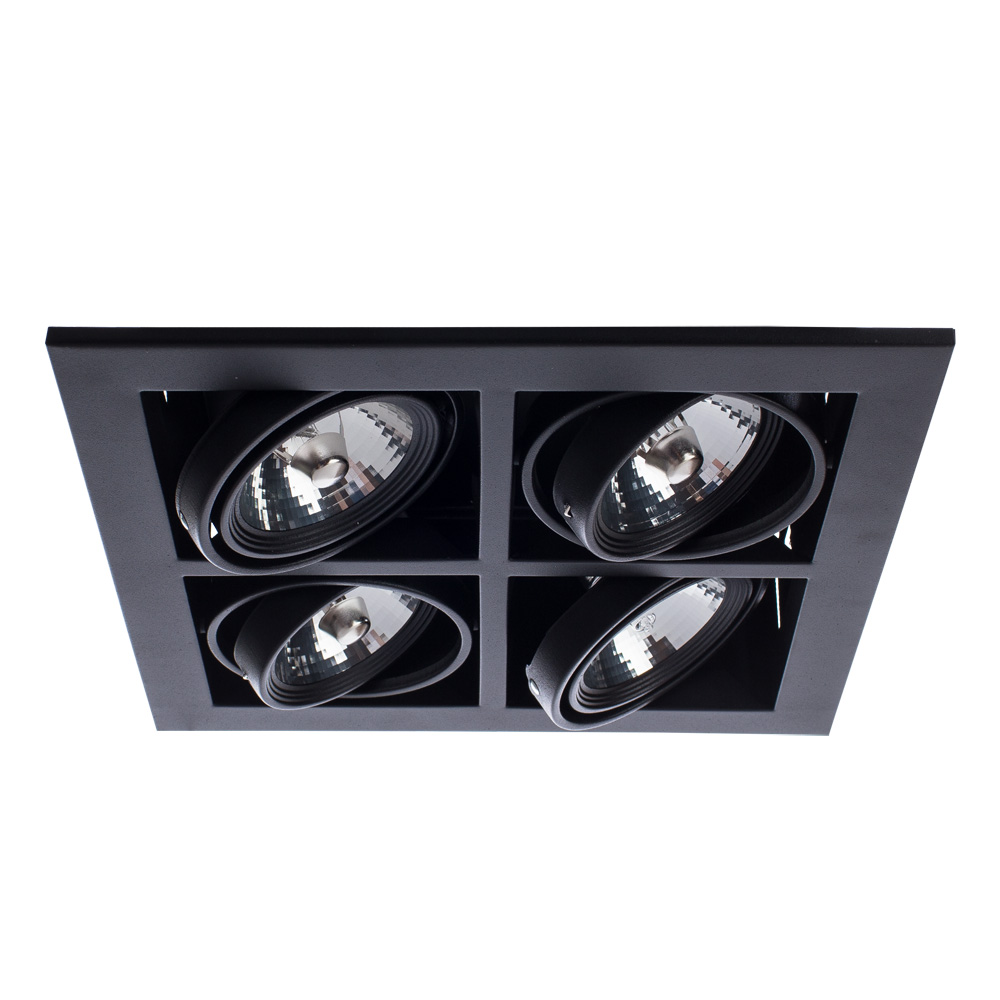 Встраиваемый Светильник Arte Lamp Cardani Medio A5930PL-4BK, цвет черный