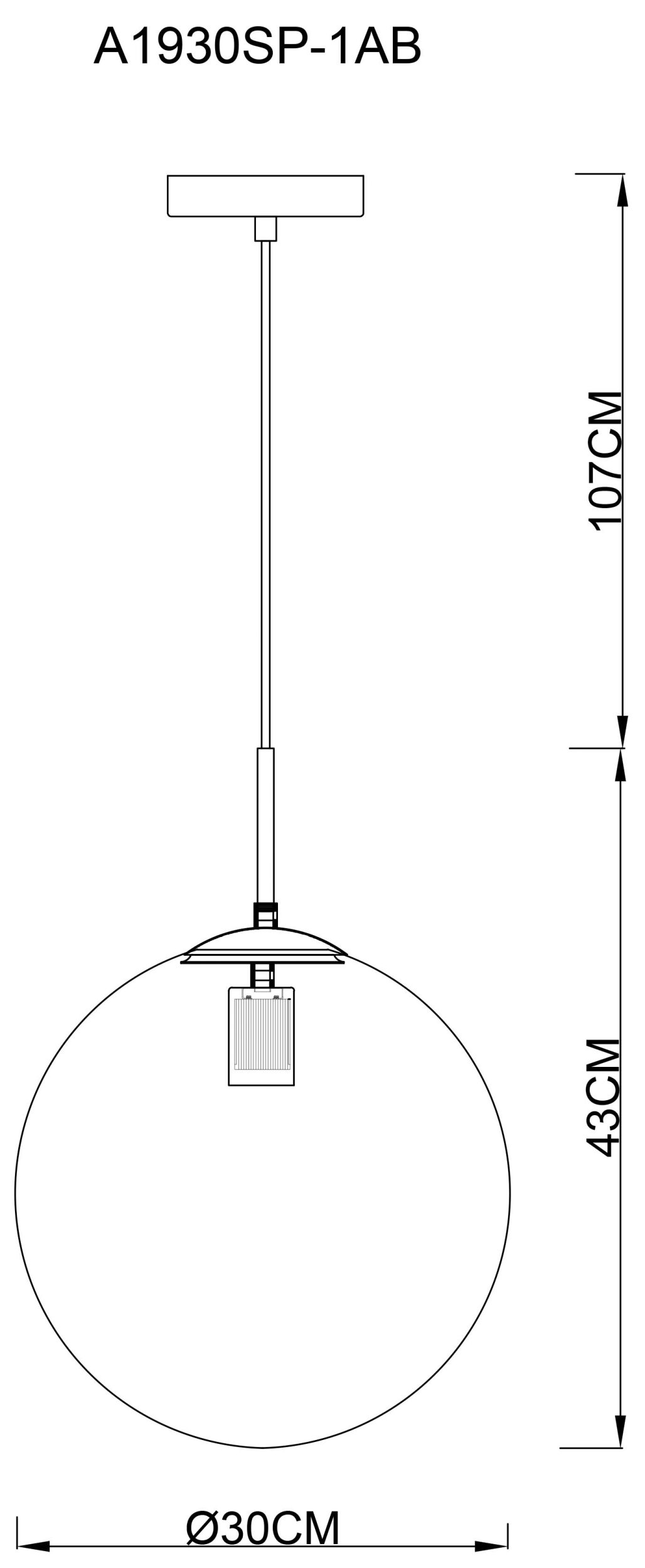 Светильник Arte Lamp VOLARE A1930SP-1AB, цвет прозрачный - фото 3