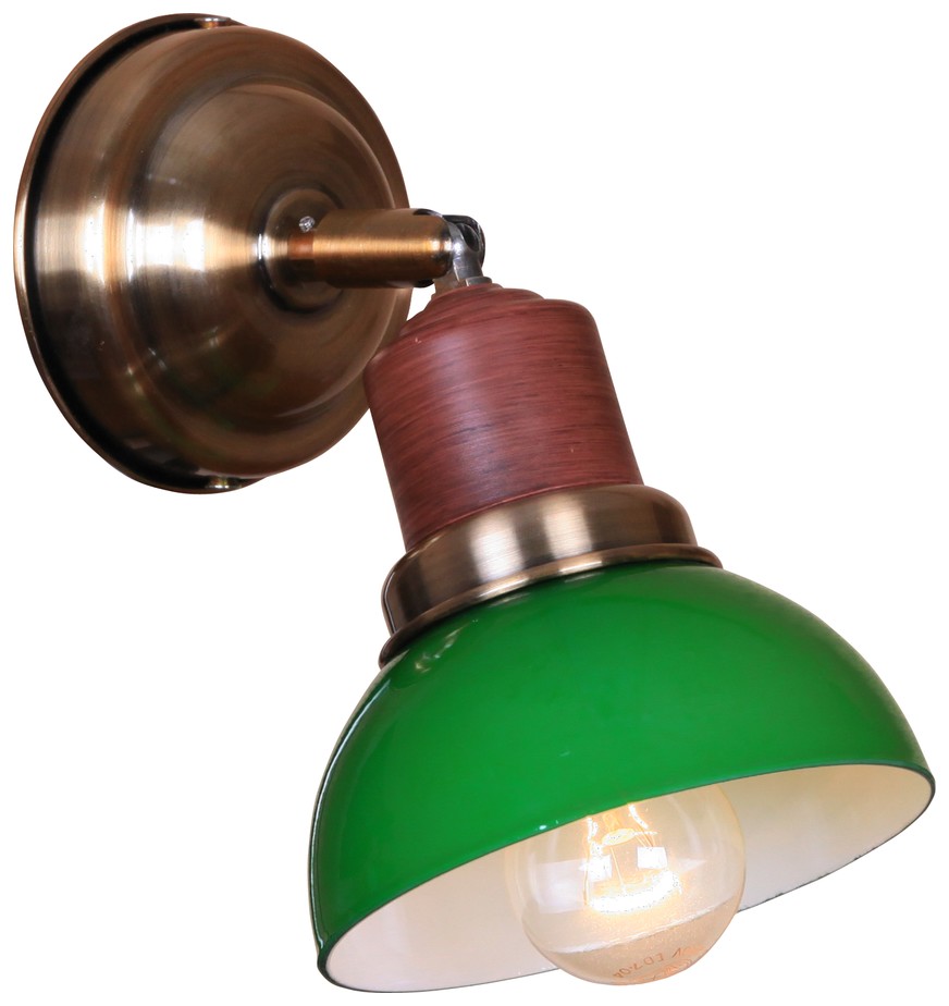 Светильник Velante 320-581-01, цвет бронза;зеленый - фото 1