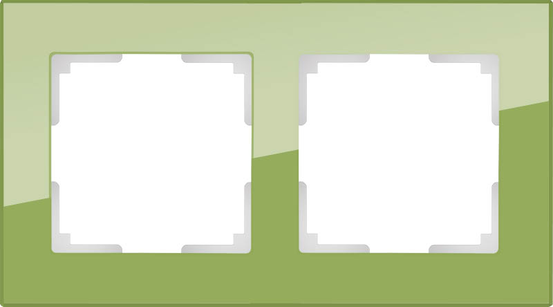 Рамка на 2 поста (фисташковый) Werkel WL01-Frame-02 4690389098604, цвет зеленый a036588 - фото 1