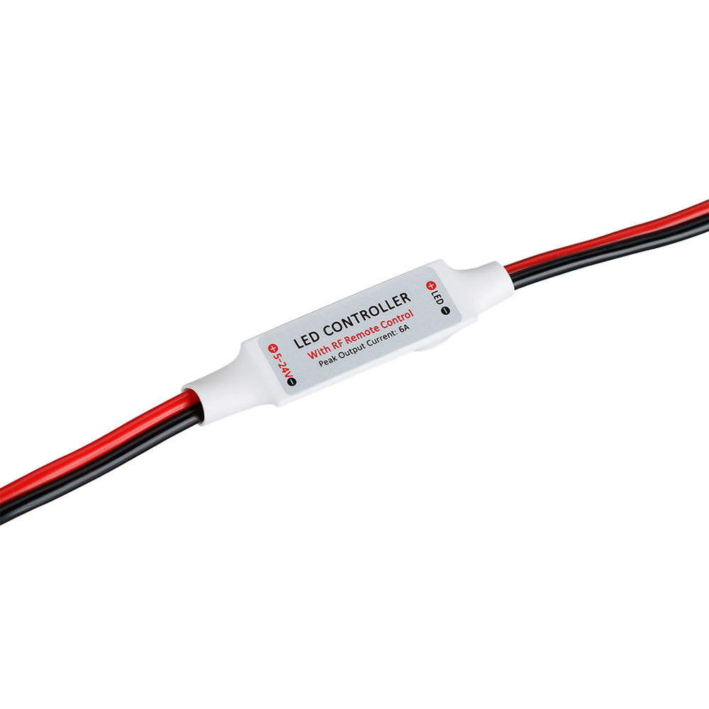 Диммер LN-RF11B-MINI-Wires(12-24V,72-144W,ПДУ11кн) Arlight 017539, цвет черный