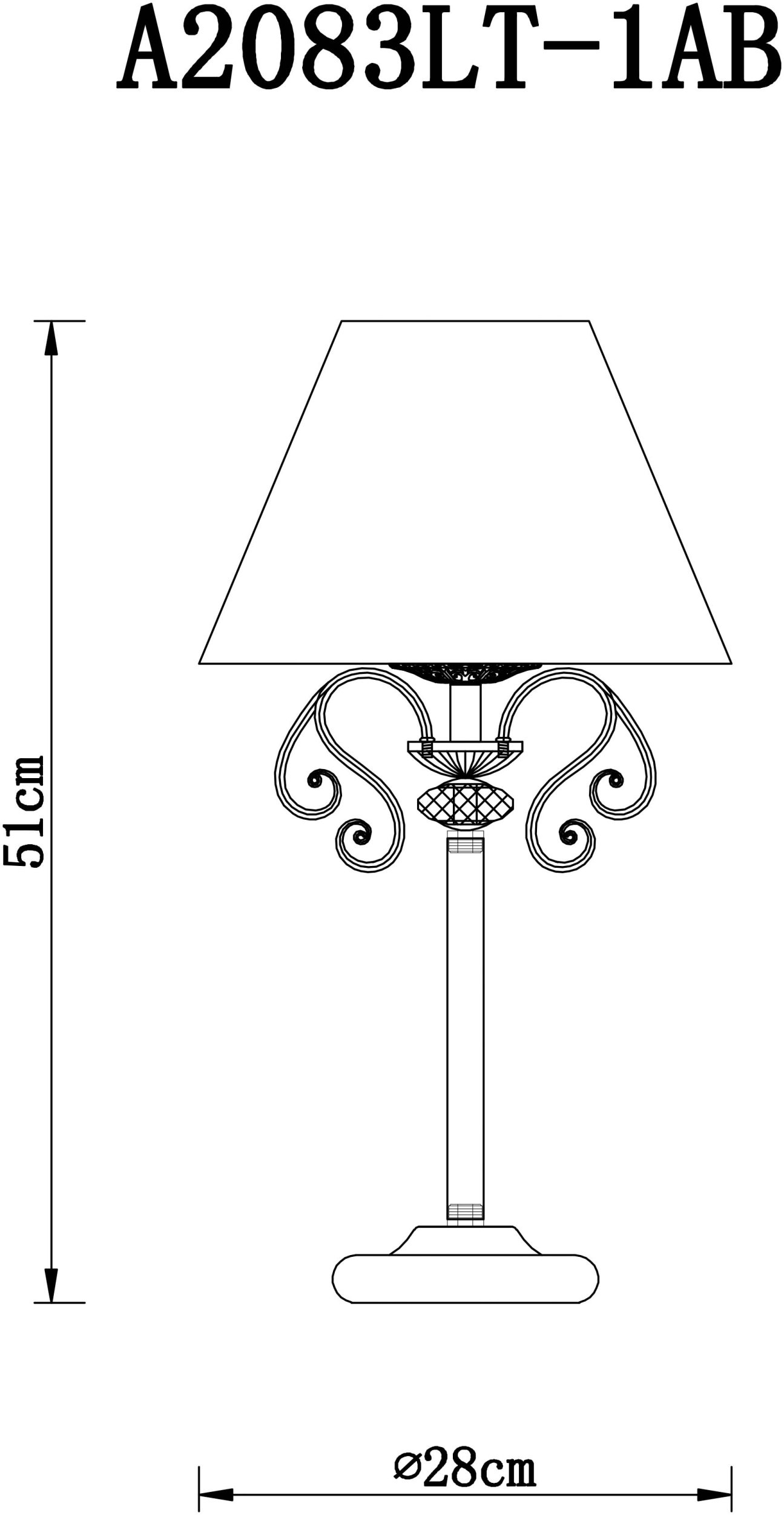 Настольная лампа Arte Lamp CHARM A2083LT-1AB, цвет бежевый - фото 5