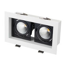 Карданный светильник Arlight CL-KARDAN-S180x102-2x9W Warm (WH-BK, 38 deg) 024130