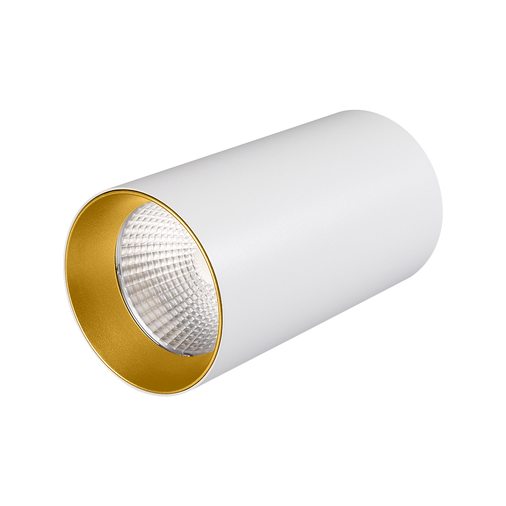 Светильник накладной SP-POLO-R85-1-15W Warm White 40deg (White, Gold Ring) Arlight 022942, цвет без плафона - фото 1