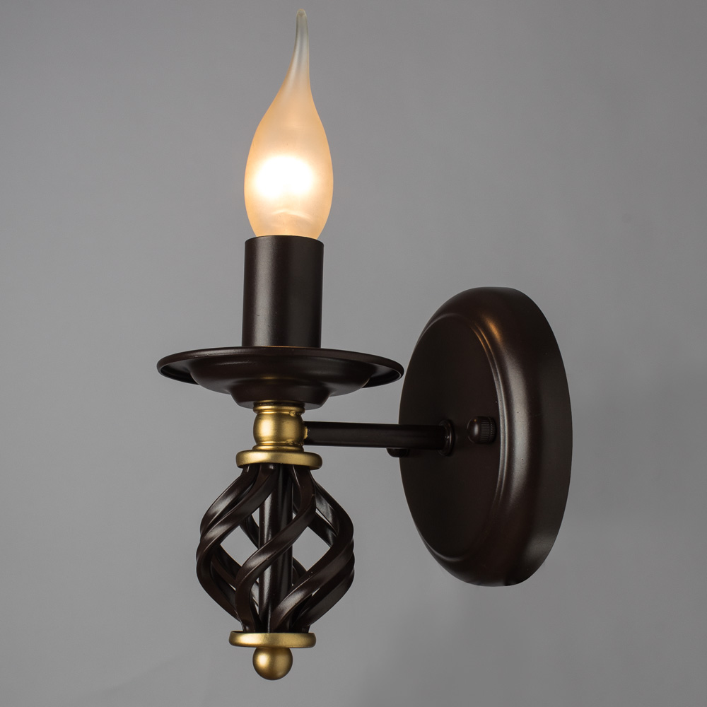 Бра Arte Lamp CARTWHEEL A4550AP-1CK, цвет коричневый - фото 2