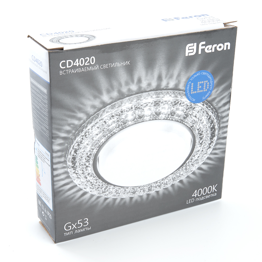 Встраиваемый светильник Feron 29473, цвет хром - фото 7