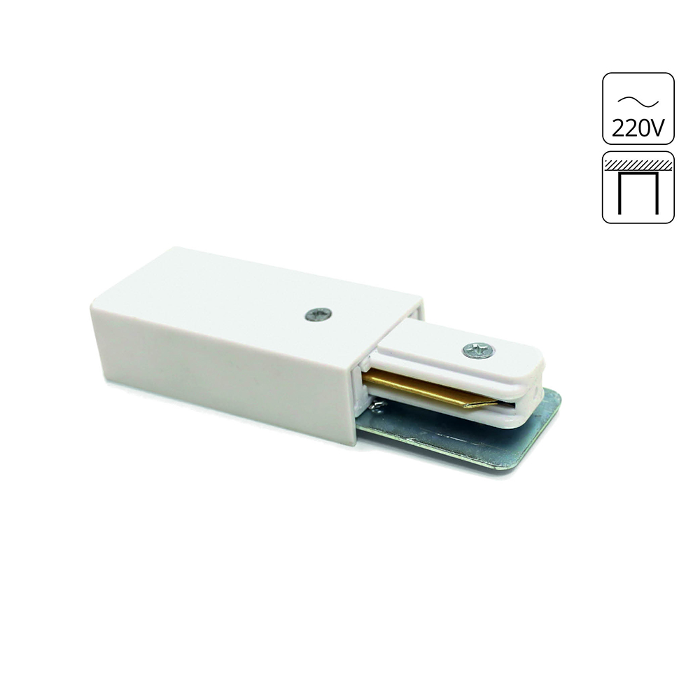 Коннектор Для Шинопровода Arte Lamp Track Accessories A160033, цвет белый - фото 1