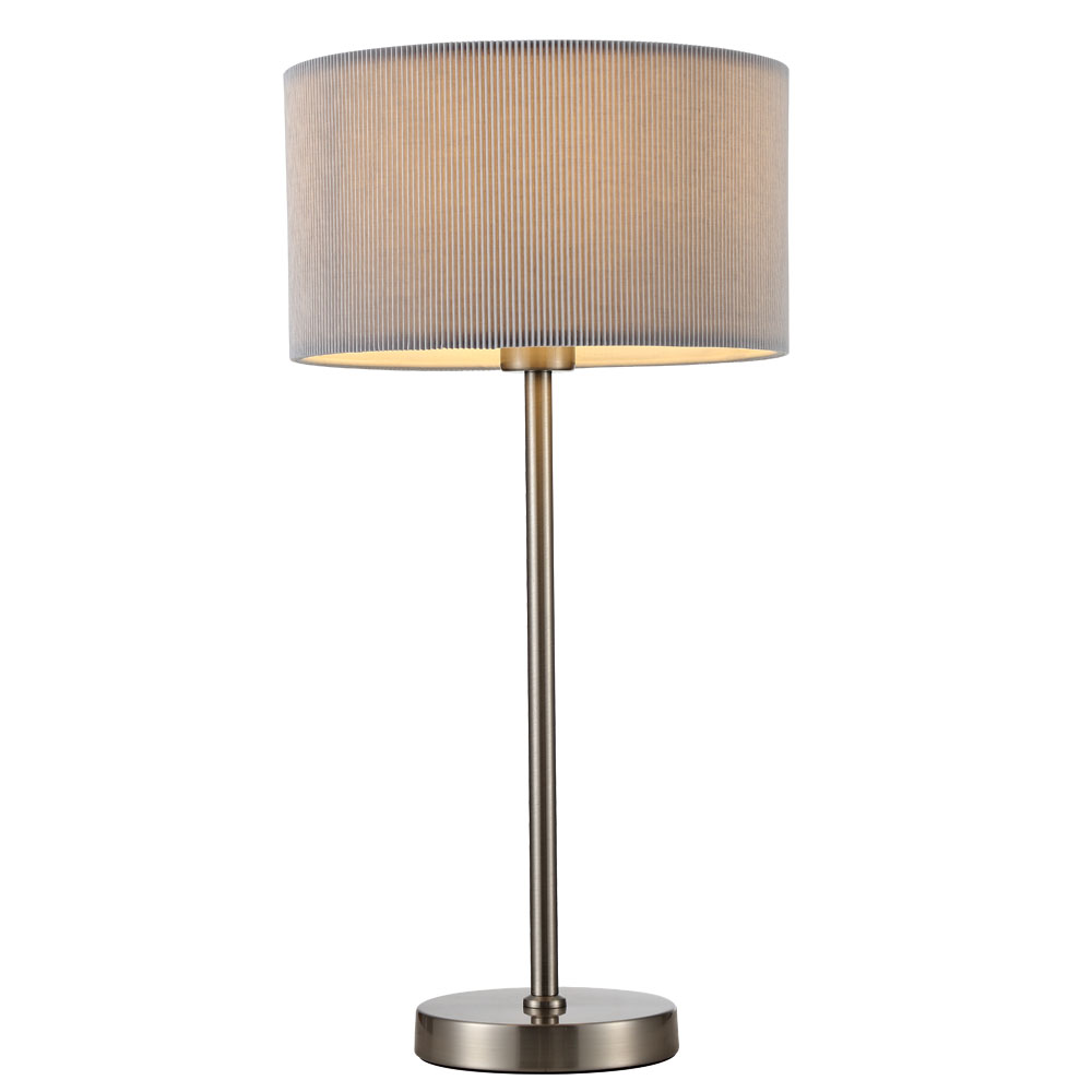 Настольная лампа Arte Lamp MALLORCA A1021LT-1SS, цвет серый - фото 1