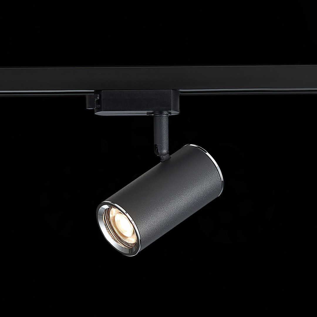 Трековый светильник St Luce ST301.406.01, цвет черный;хром - фото 2