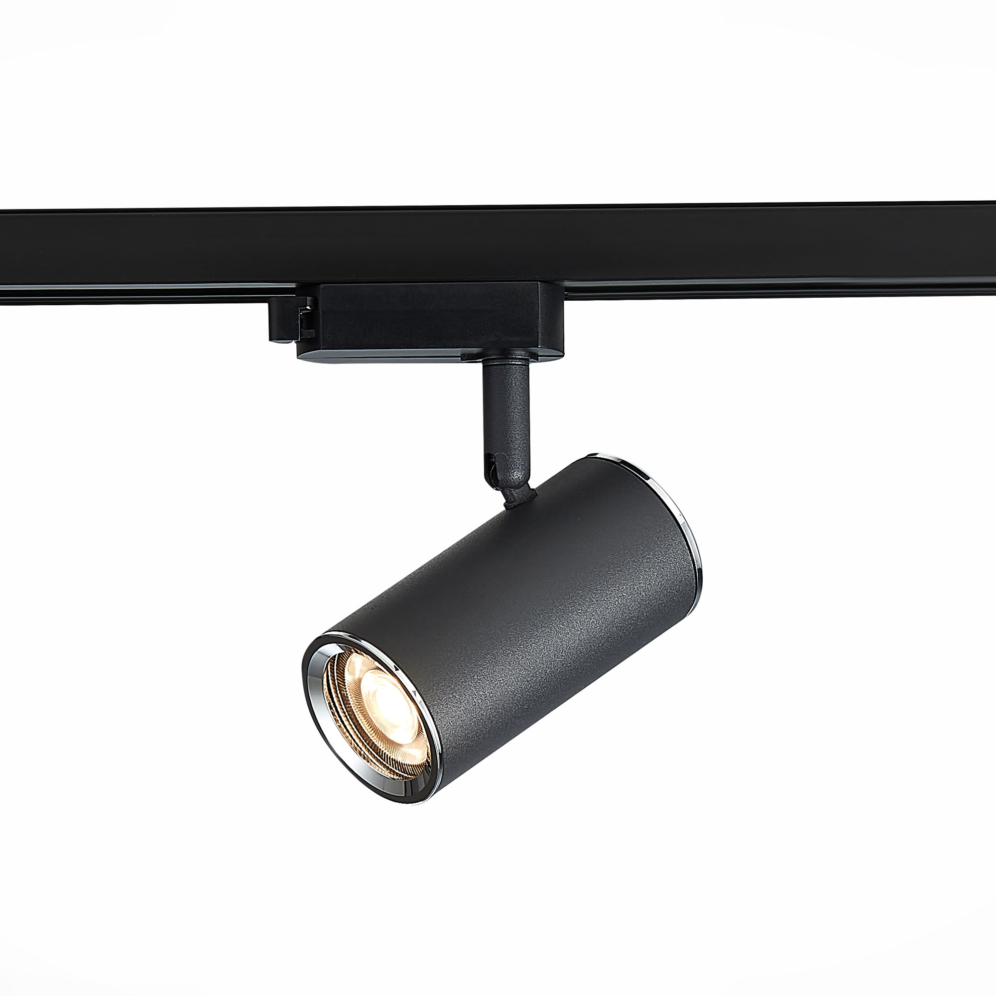 Трековый светильник St Luce ST301.406.01, цвет черный;хром - фото 1