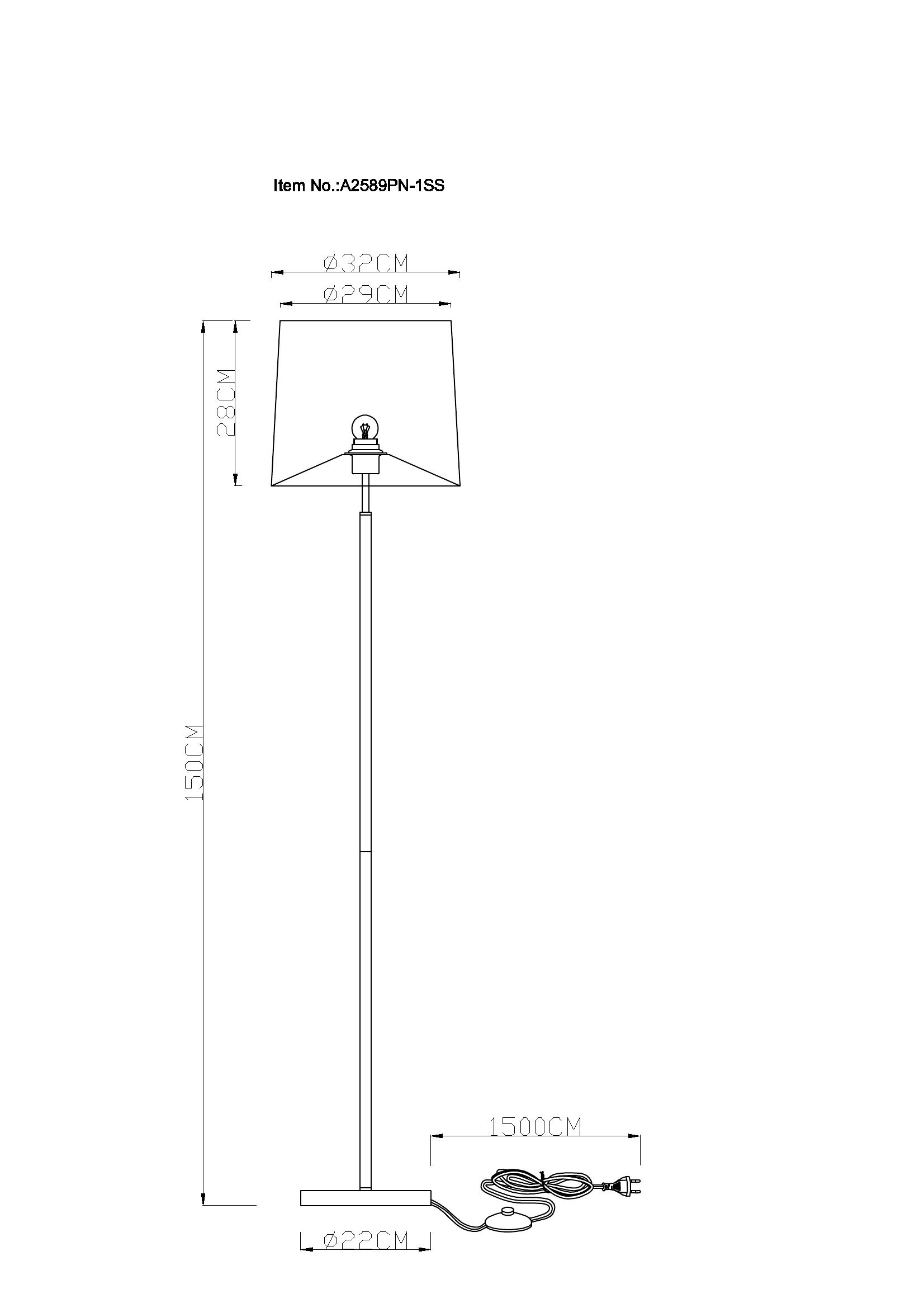 Торшер Arte Lamp RODOS A2589PN-1SS, цвет белый - фото 4