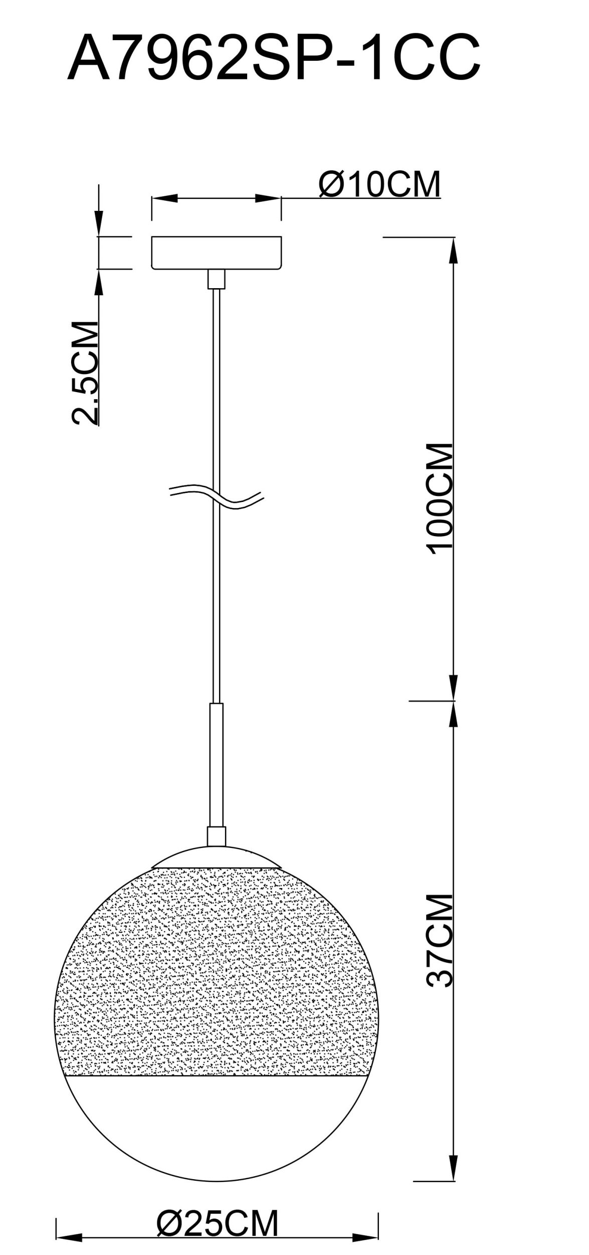 Светильник Arte Lamp JUPITER chrome A7962SP-1CC, цвет хром;прозрачный - фото 4