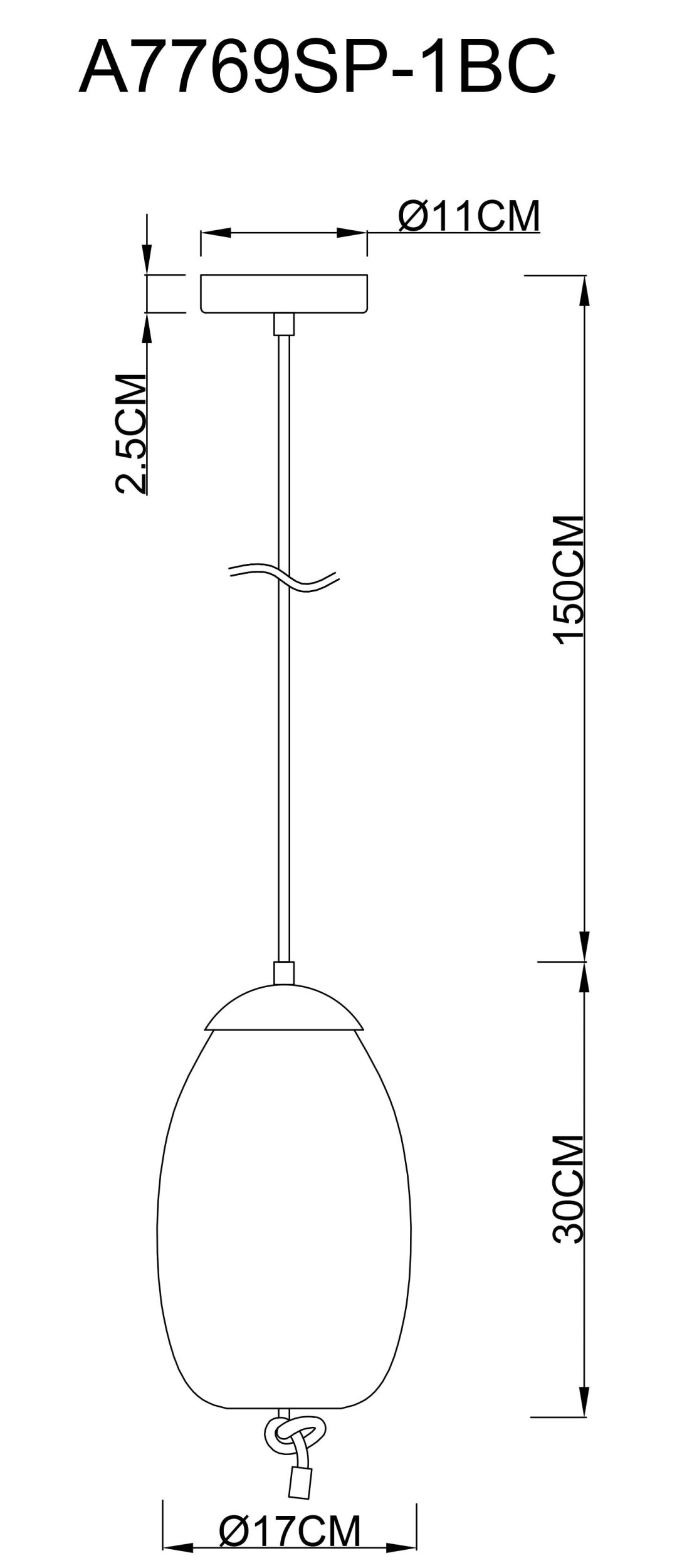 Светильник Arte Lamp CODY A7769SP-1BC, цвет серый - фото 4