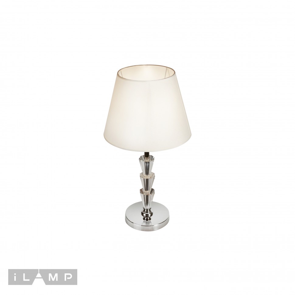 Настольная лампа iLamp ALESTI T2424-1 Nickel, цвет бежевый - фото 2