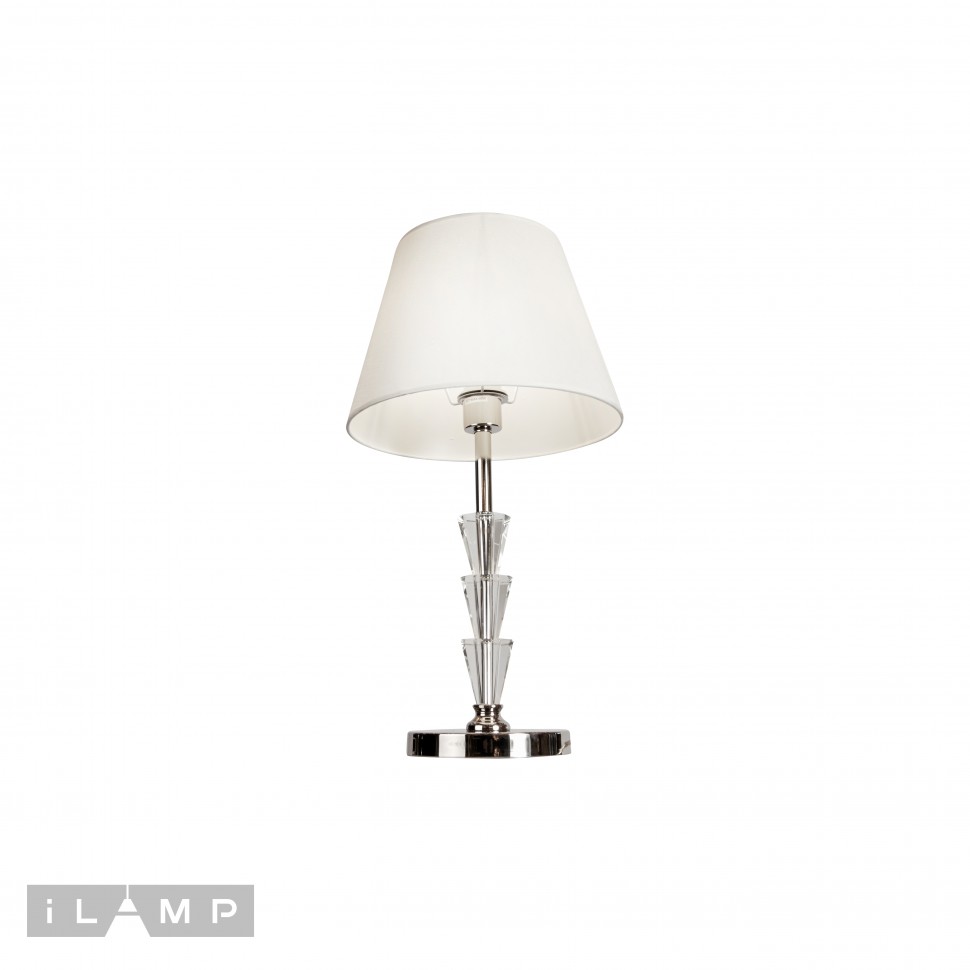 Настольная лампа iLamp ALESTI T2424-1 Nickel, цвет бежевый - фото 3
