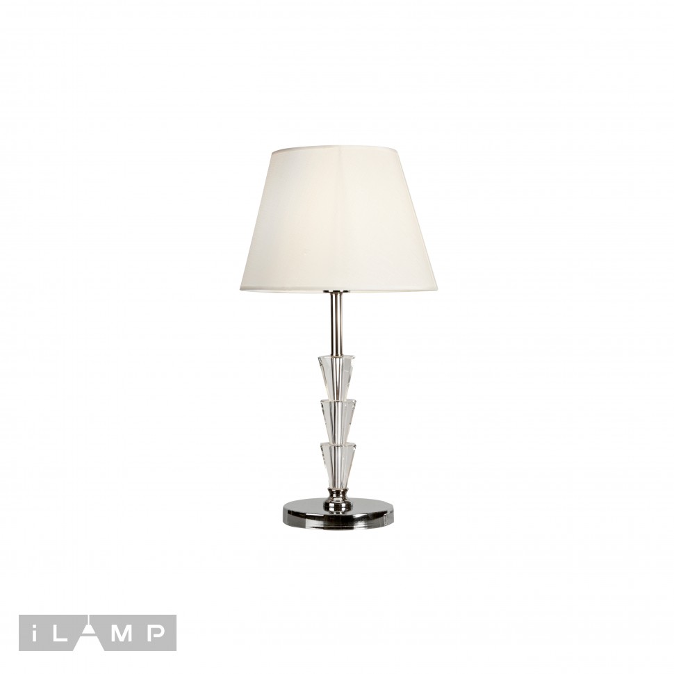 Настольная лампа iLamp ALESTI T2424-1 Nickel, цвет бежевый - фото 1