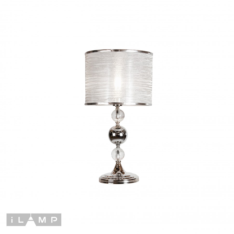 Настольная лампа iLamp CHELSEA T2400-1 Nickel, цвет серебристый - фото 1