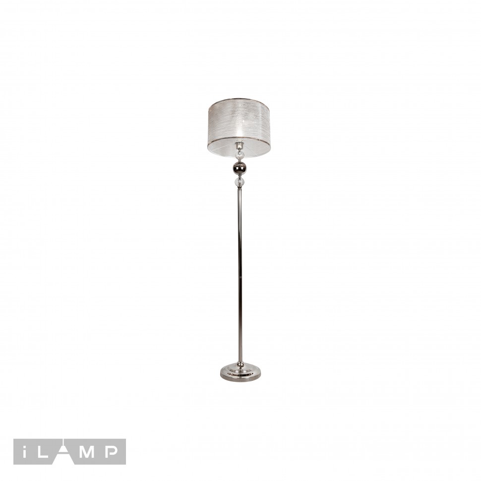 Торшер iLamp CHELSEA F2400-1 Nickel, цвет серебристый - фото 1