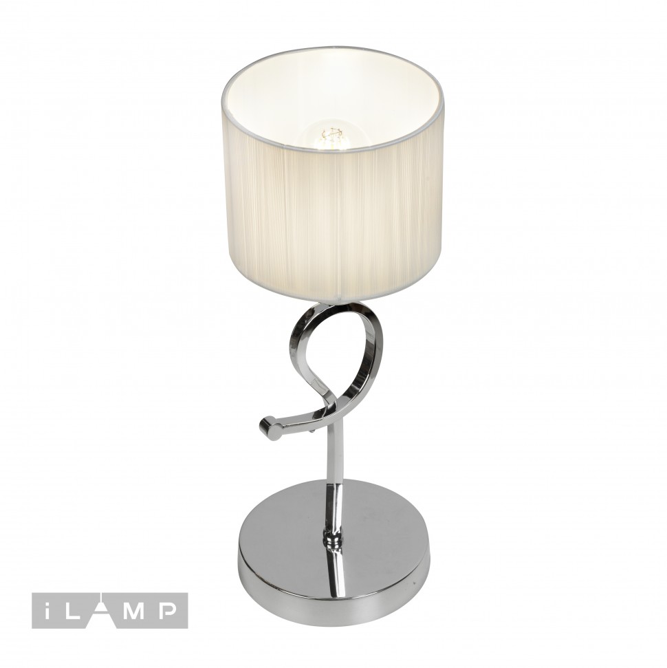 Настольная лампа iLamp BELLA RM1029/1T CR, цвет белый RM1029/1T CR - фото 1