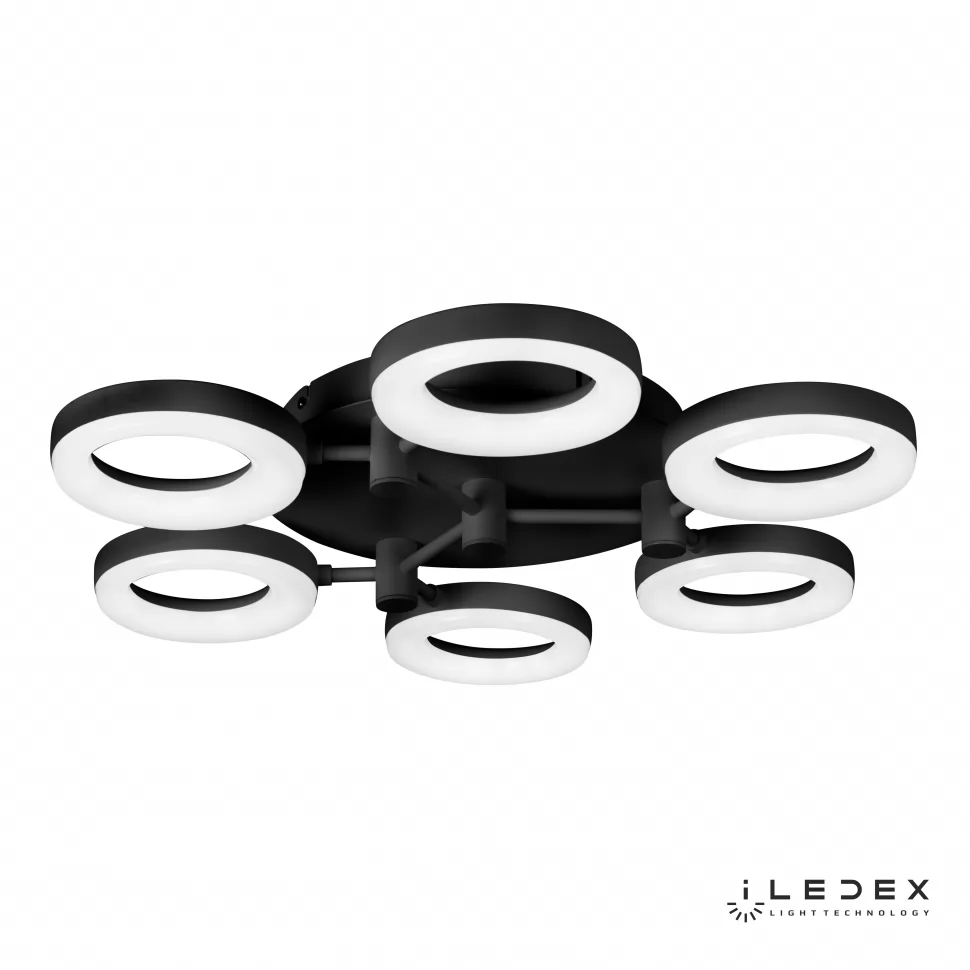Люстра iLedex JOMO FS-014-X6-(B) 72W BK, цвет черный FS-014-X6-(B) 72W BK - фото 3