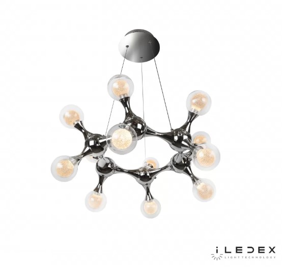 Светильник iLedex BLOSSOM C4465-12R CR, цвет хром;прозрачный - фото 1