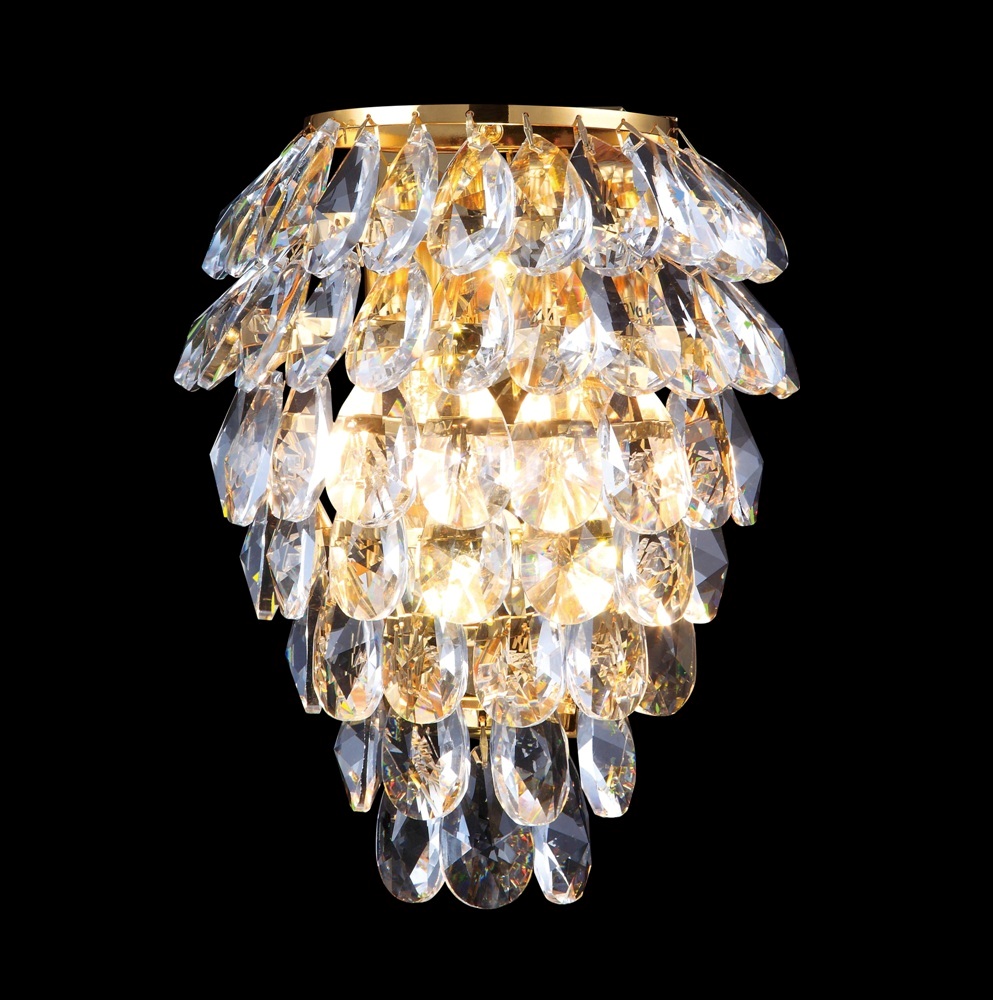 Настенный светильник Crystal Lux CHARME AP3 GOLD/TRANSPARENT бра crystal lux city lights ap3