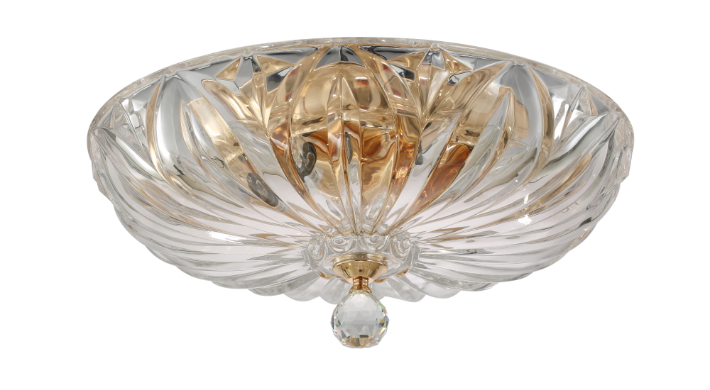 Светильник Crystal Lux DENIS DENIS D400 GOLD, цвет прозрачный - фото 1