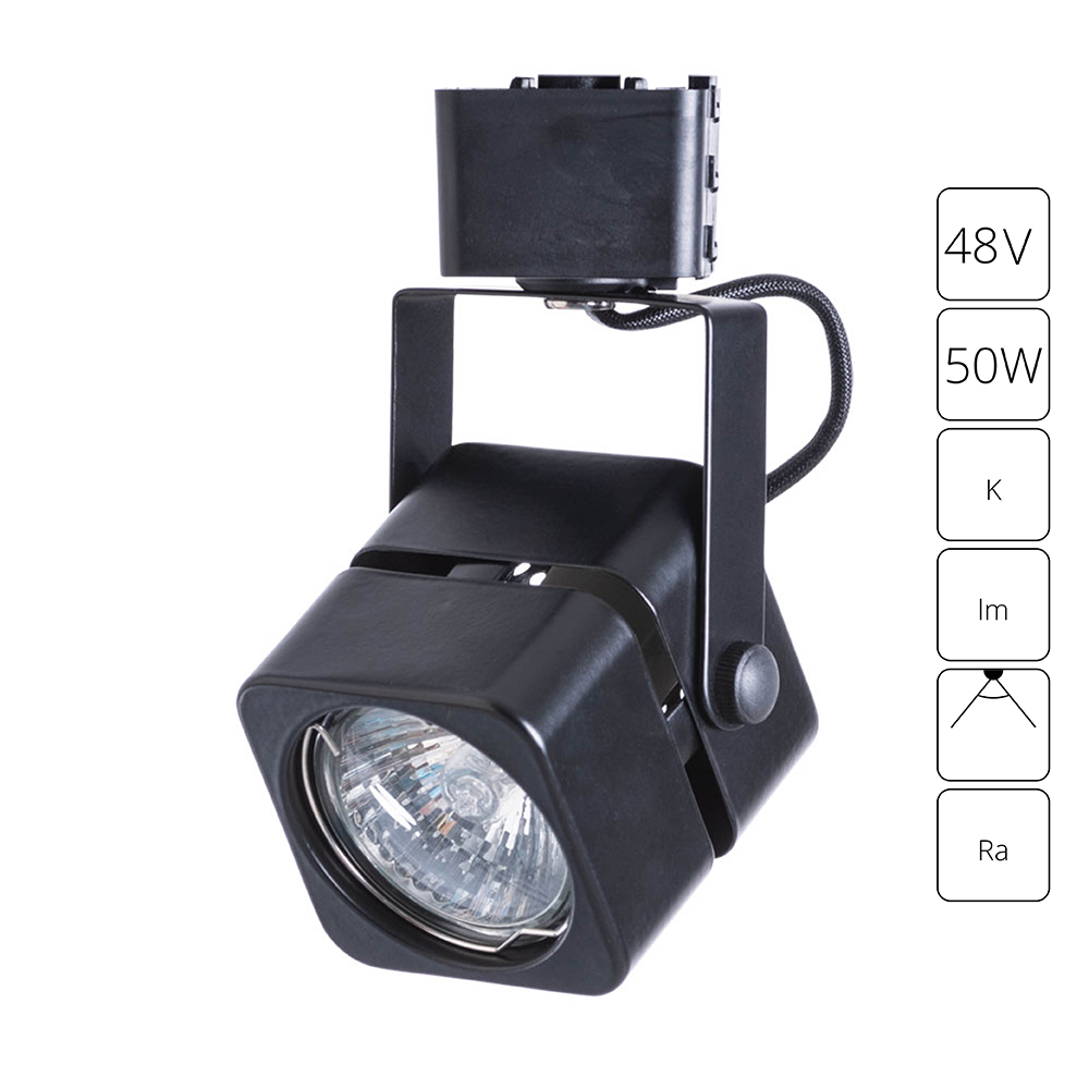 Трековый светильник Arte Lamp MISAM A1315PL-1BK, цвет черный - фото 1