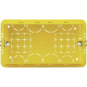 Коробка монтажная для сплошных стен под суппорт 4 мод Bticino 504E, цвет желтый - фото 1