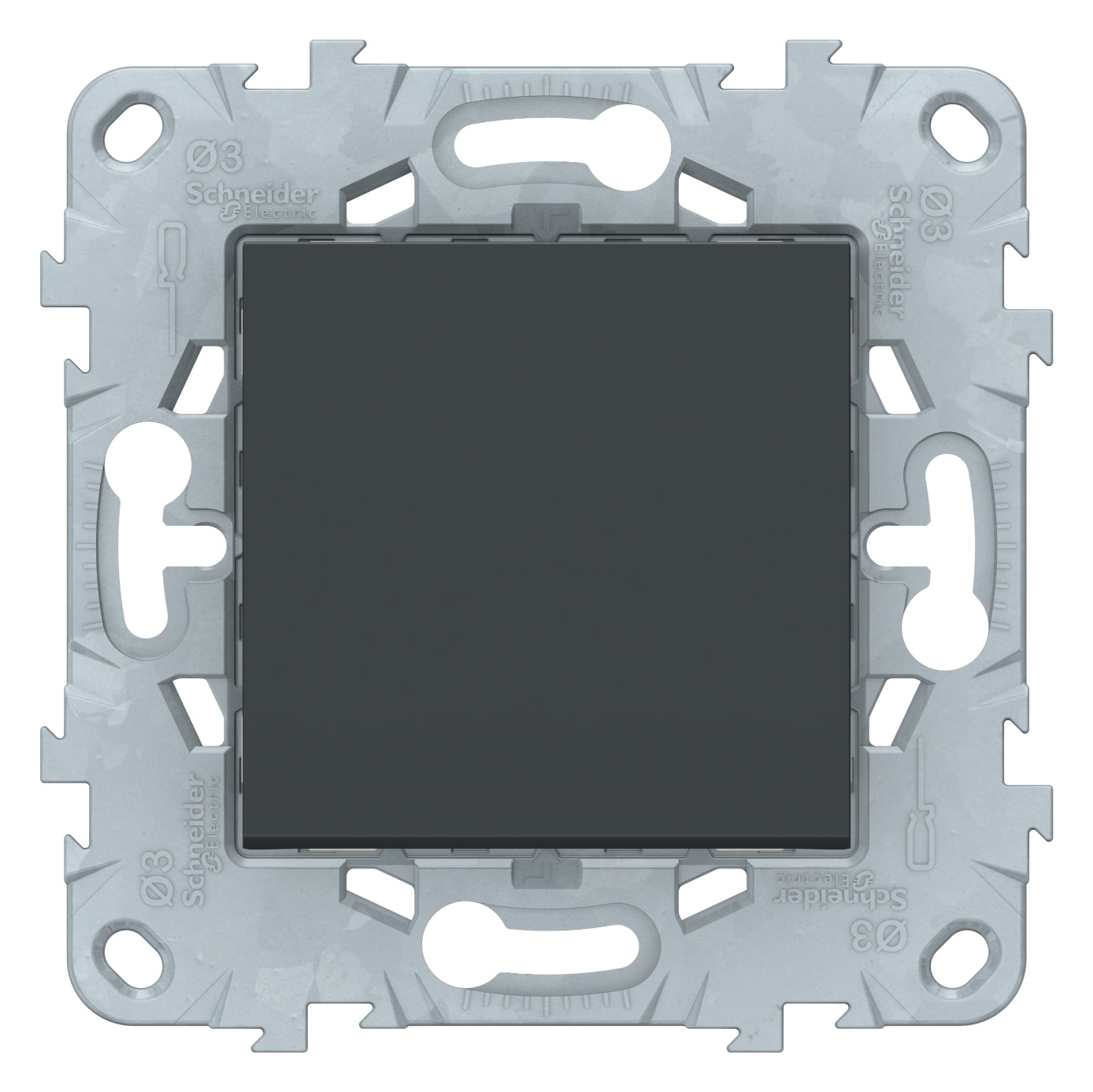 Выключатель 1-клавишный, сх.1, 10 AX Schneider Electric Unica NEW NU520154, цвет серый - фото 1