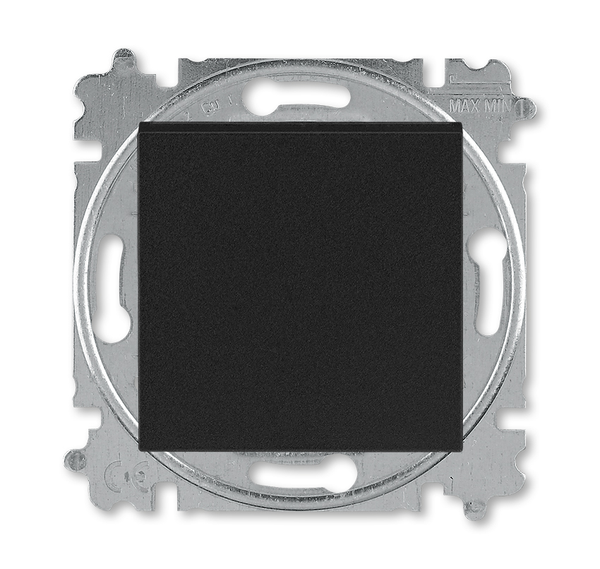 Выключатель одноклавишный ABB LEVIT 2CHH590145A6063, цвет черный - фото 1