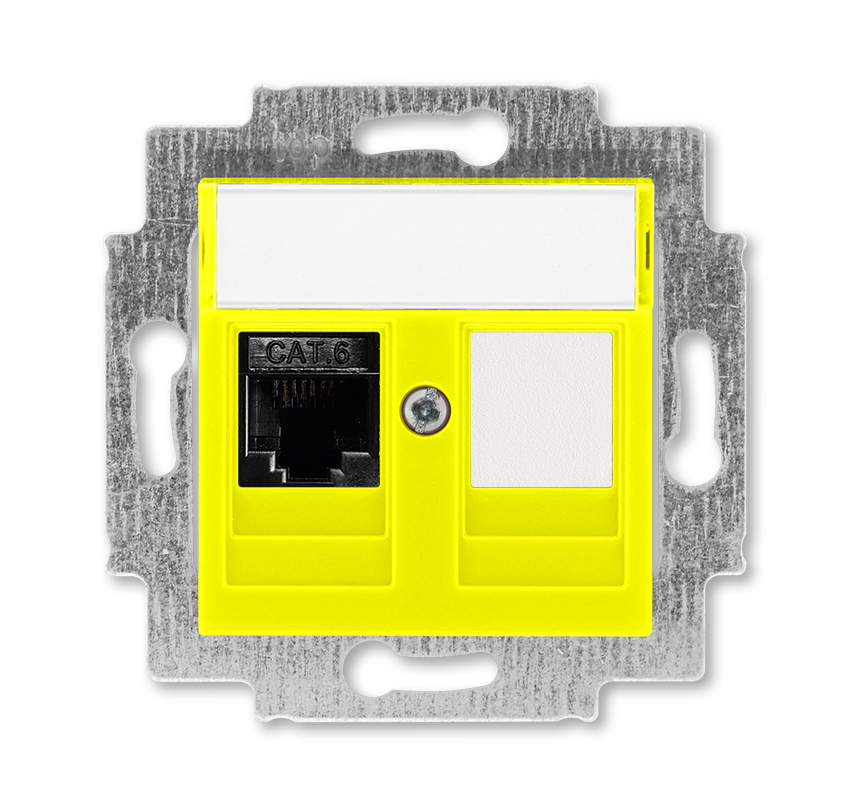 Заглушка RJ45 ABB LEVIT 2CHH296117A6064, цвет желтый - фото 1