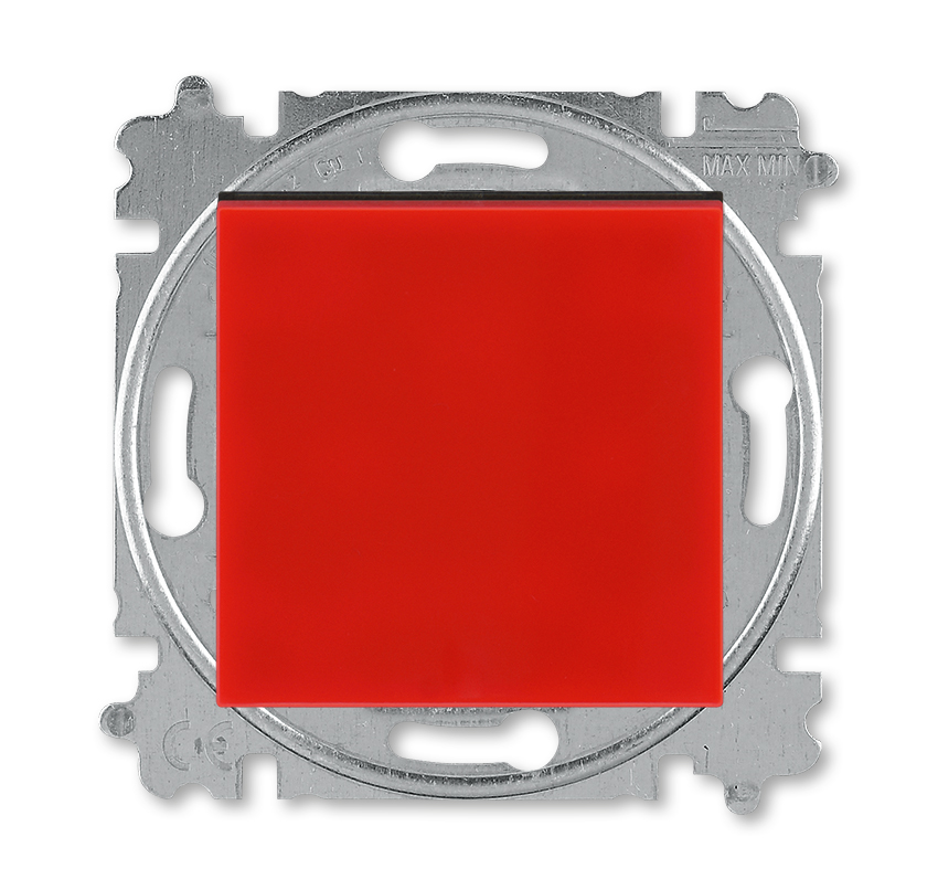 Выключатель 1-клавишный ABB LEVIT 2CHH590245A6065, цвет красный - фото 1