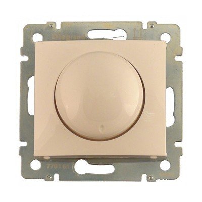 Светорегулятор поворотный для ламп накаливания (вкл поворотом) Legrand VALENA CLASSIC 695628, цвет бежевый - фото 1