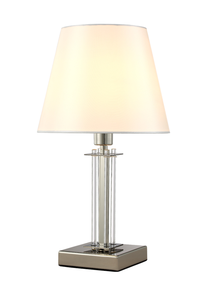 Настольная лампа Crystal Lux NICOLAS NICOLAS LG1 NICKEL/WHITE, цвет серебристый NICOLAS LG1 NICKEL/WHITE - фото 2