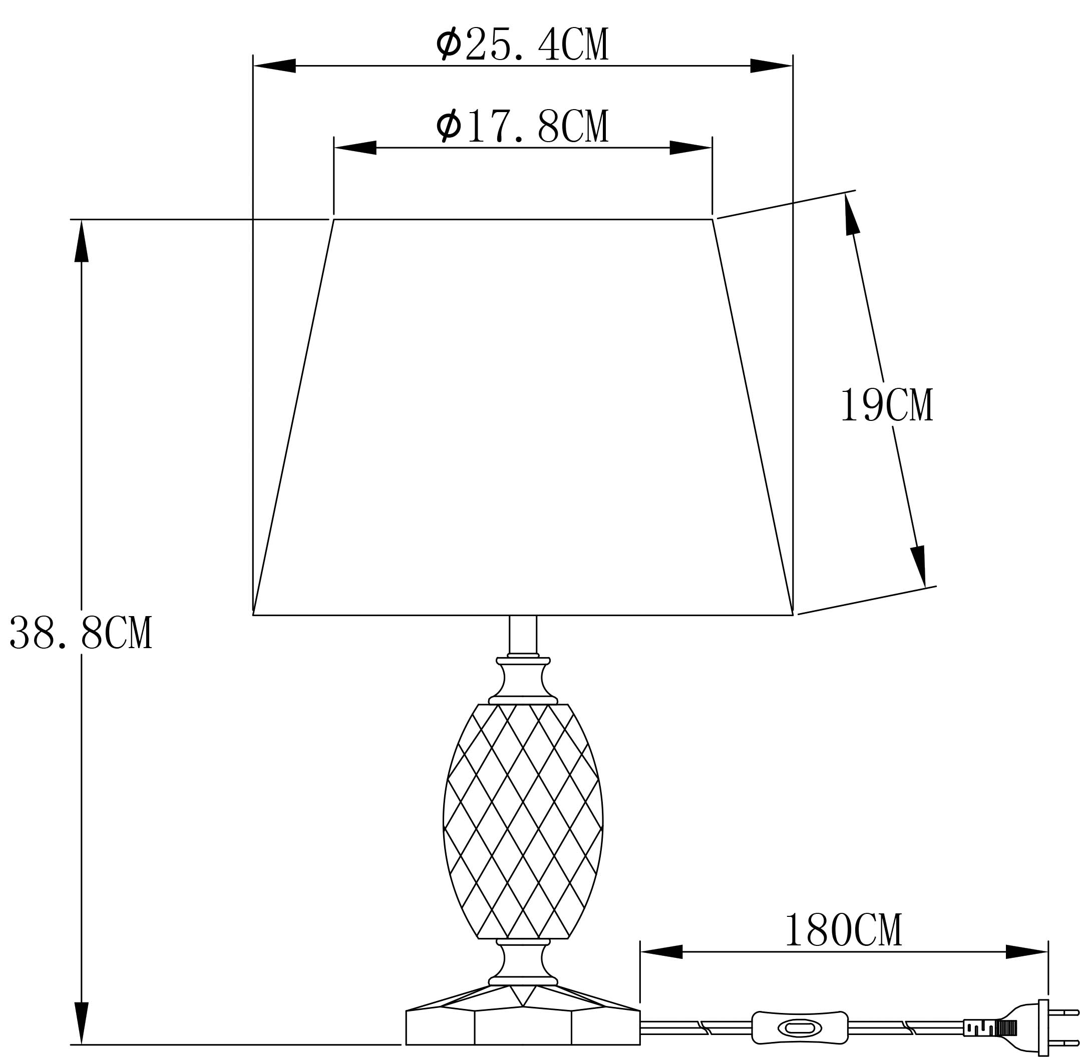 Настольная лампа Arte Lamp A4019LT-1CC, цвет белый - фото 6