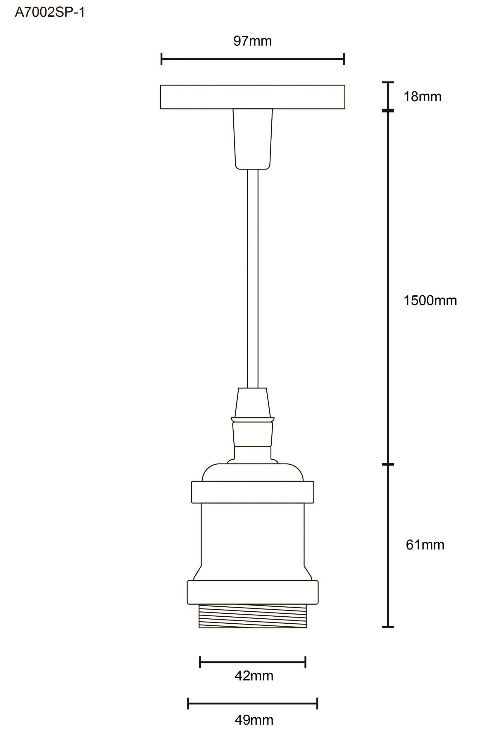 Подвесной светильник Arte Lamp ELECTRA A7002SP-1PB, цвет без плафона - фото 4
