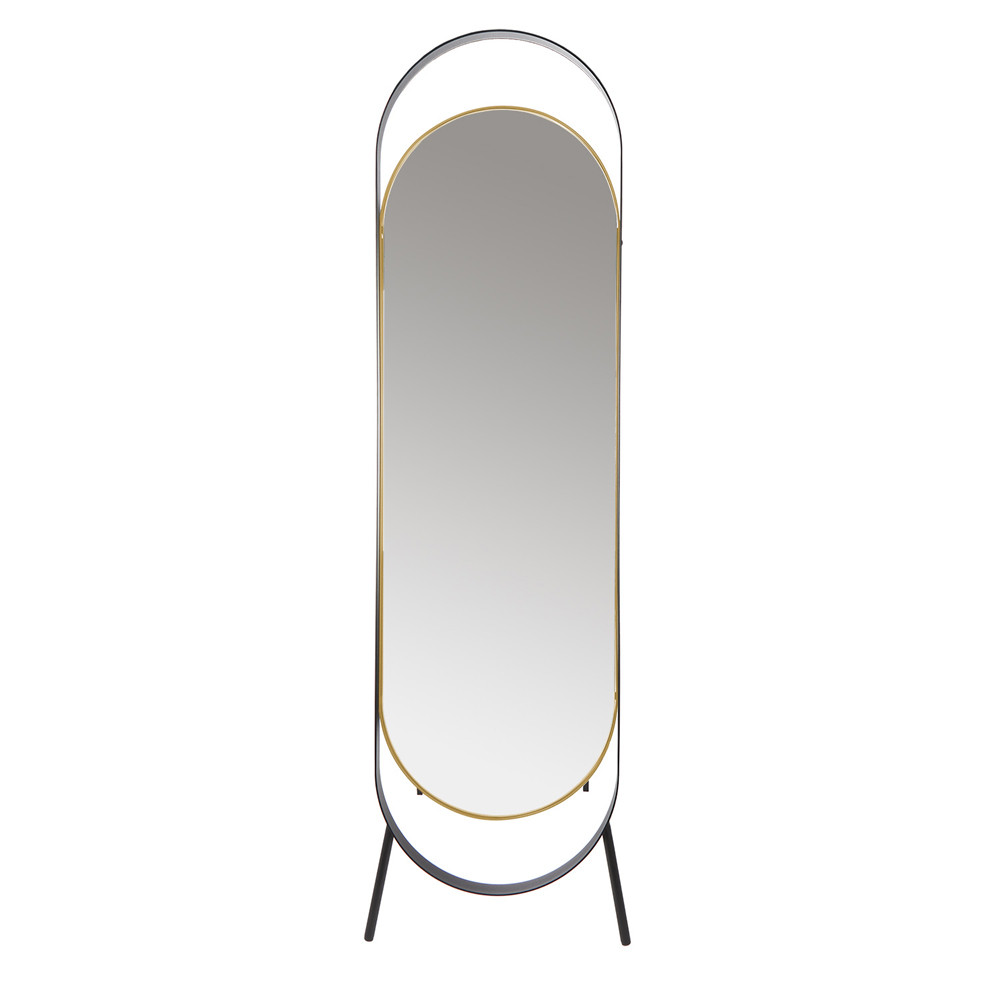 Зеркало Runden ВИЛЛА V20169, цвет черный;золотистый