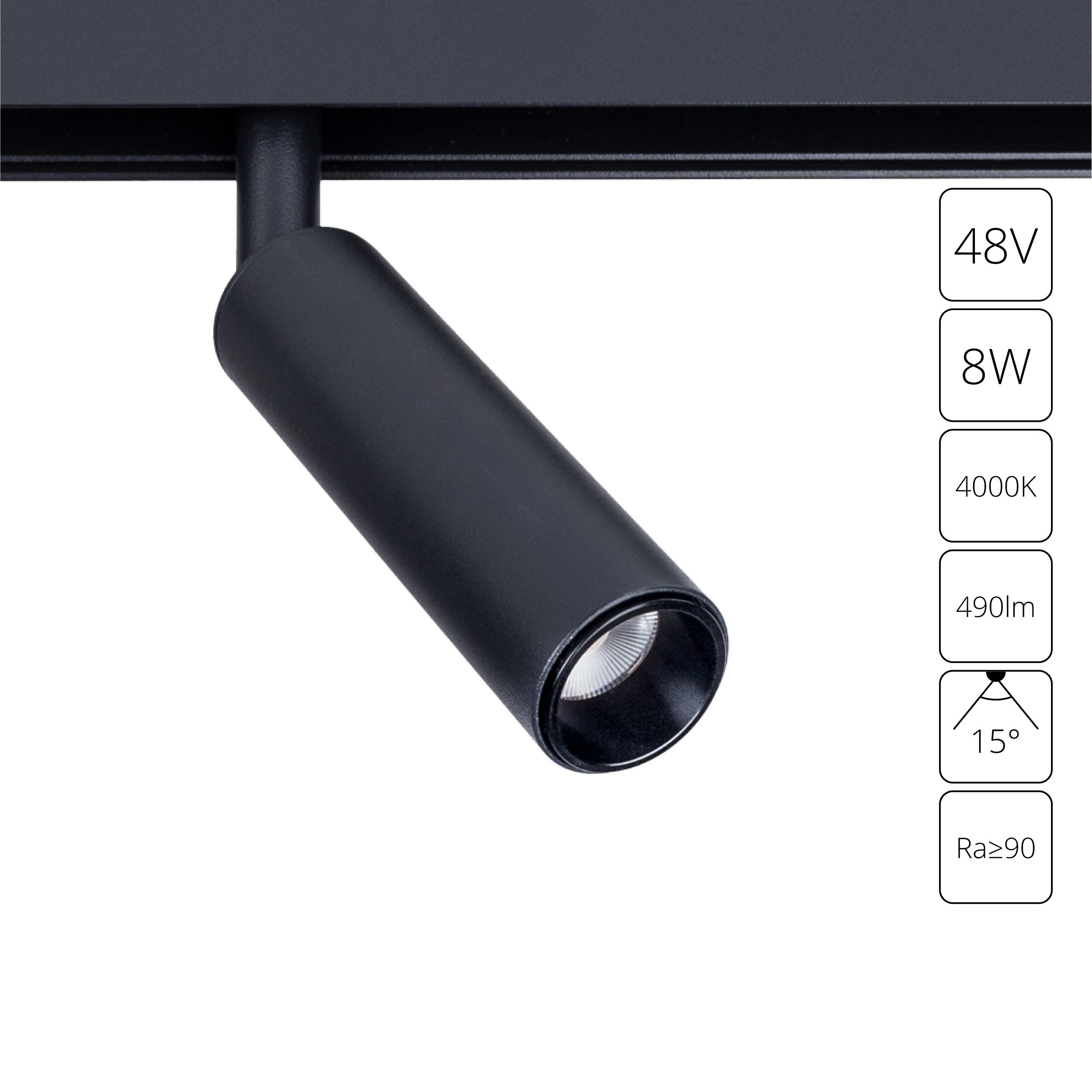 Магнитный трековый светильник Arte Lamp Linea A4630PL-1BK, цвет черный - фото 1